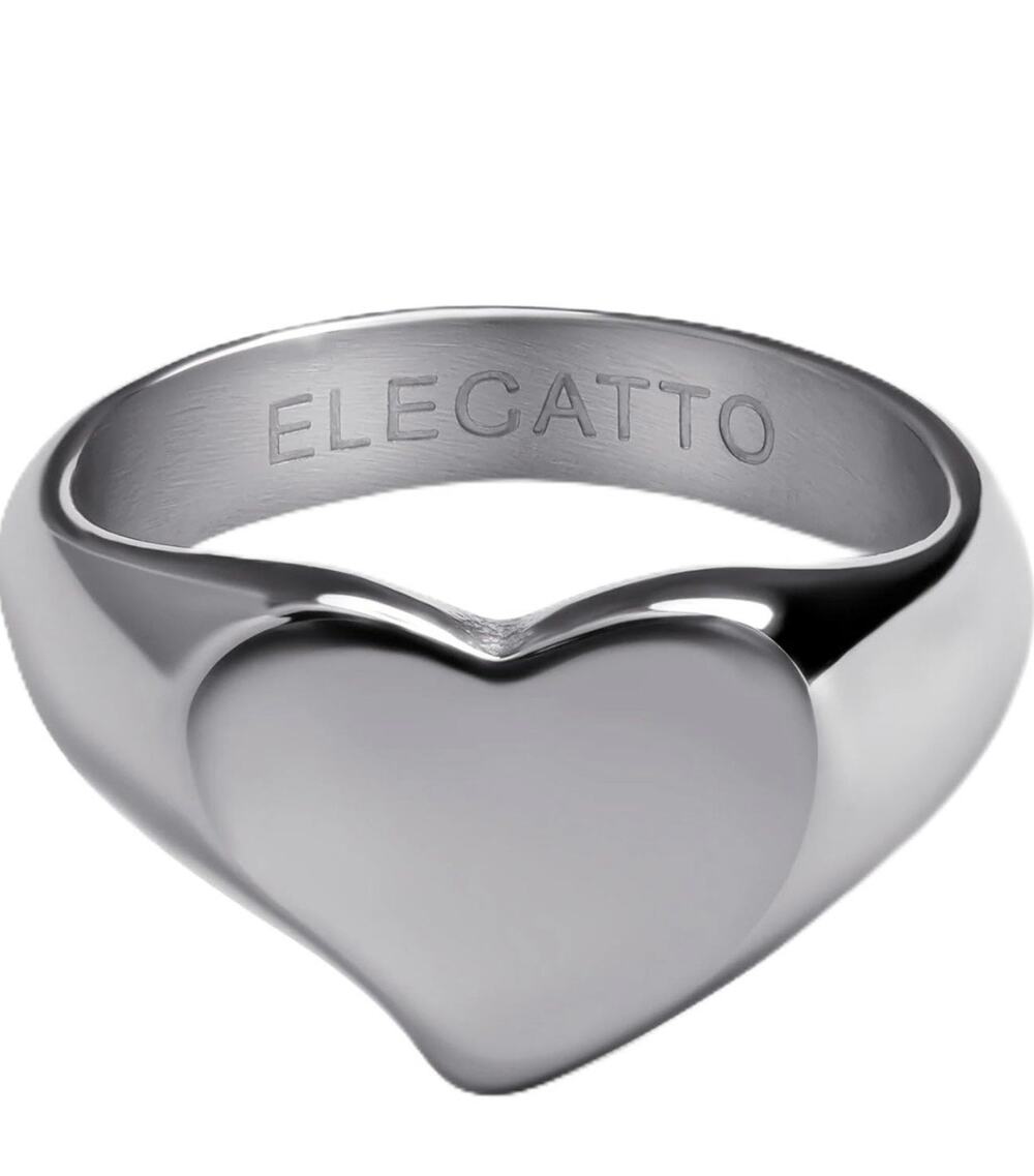 Elegatto Amore Premium 18K Gold Plated Heart Ring Size 5